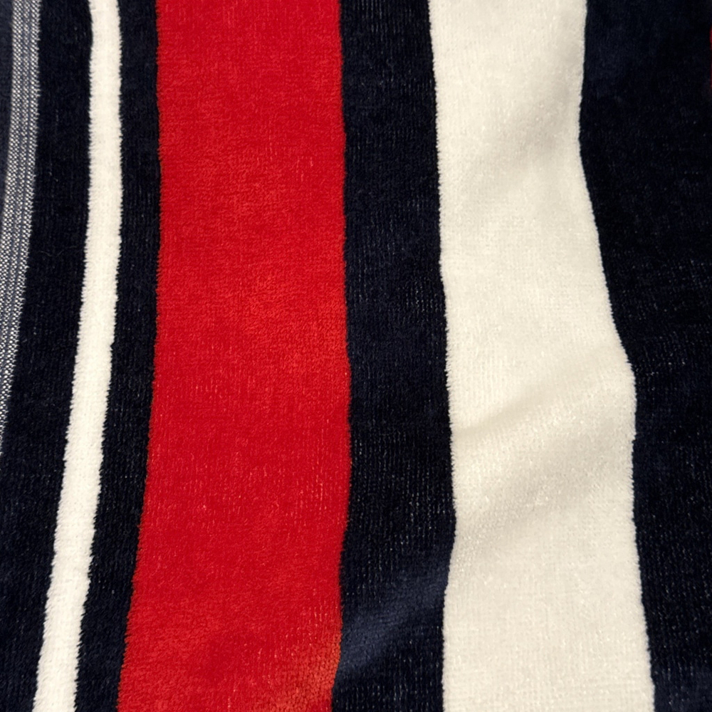Polo Ralph Lauren 35x66 White Embroidery Pony Striped Dress Red Blue White New - Picture 5 of 5